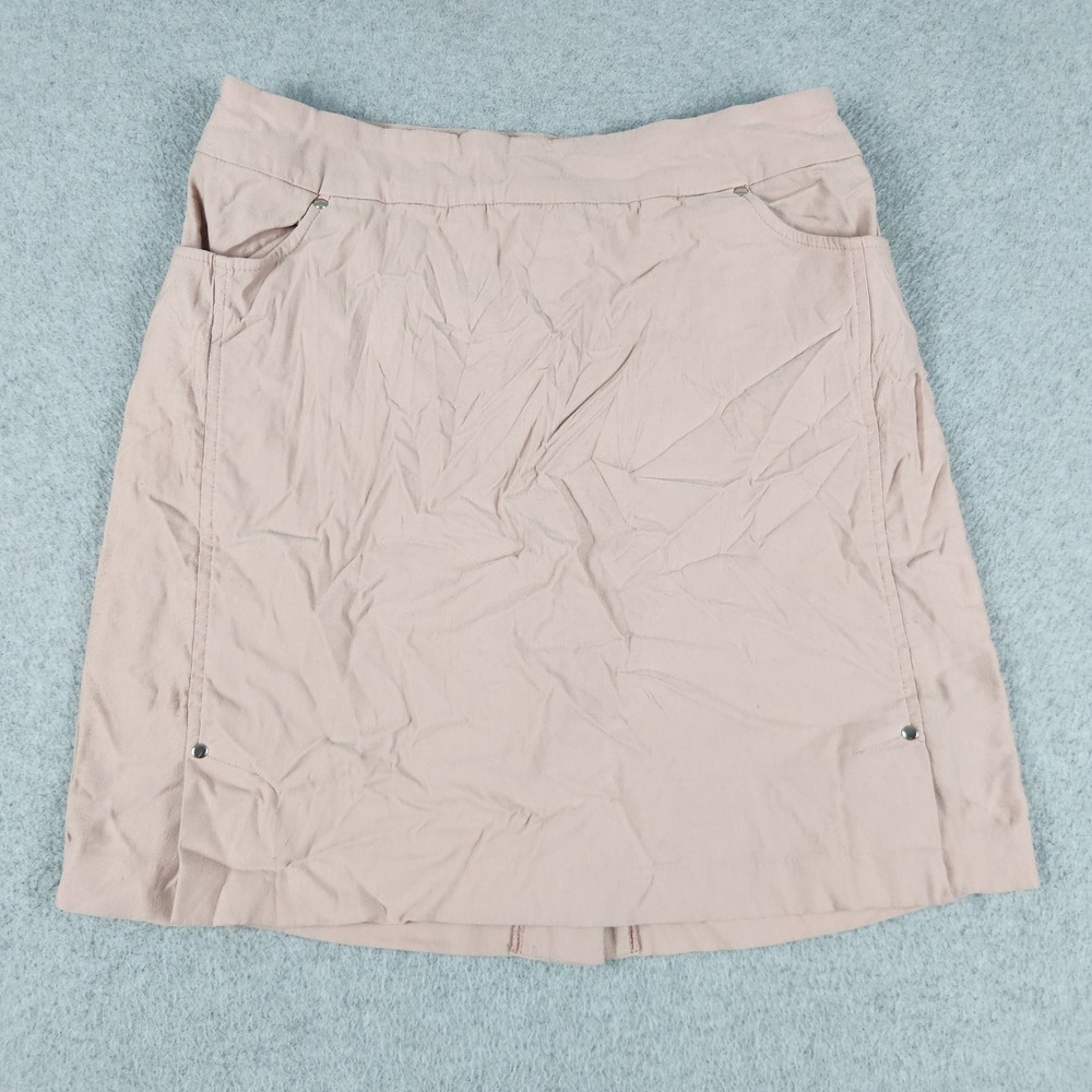 Tribal Skirt Womens 6 Pink Pockets Rivet Casual Stretch High Waisted Pull On
